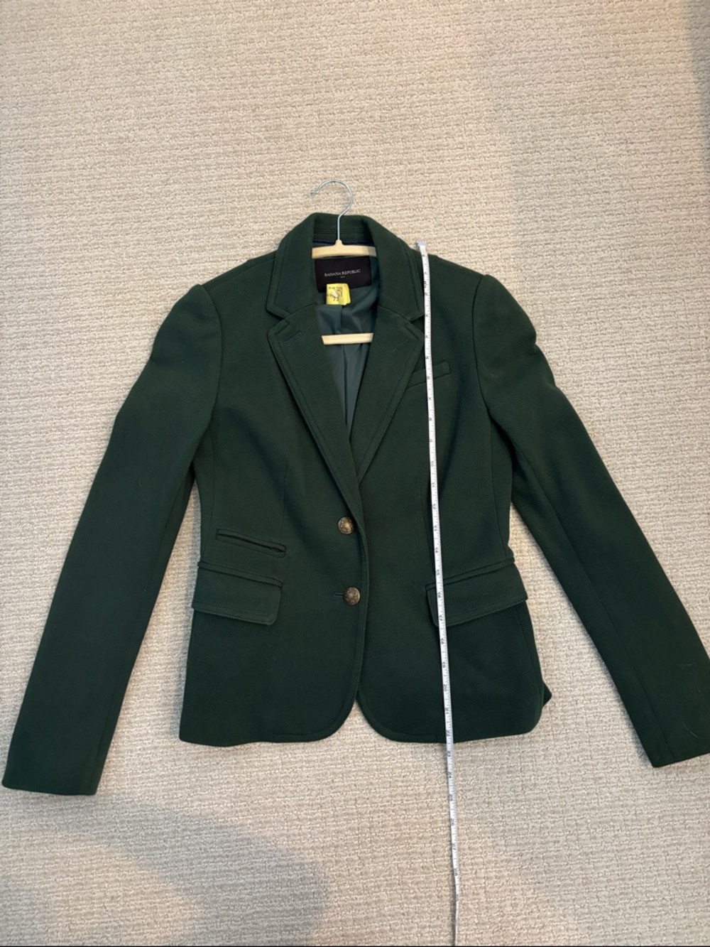 Banana Republic Forest Green Tailored Two-Button Blazer